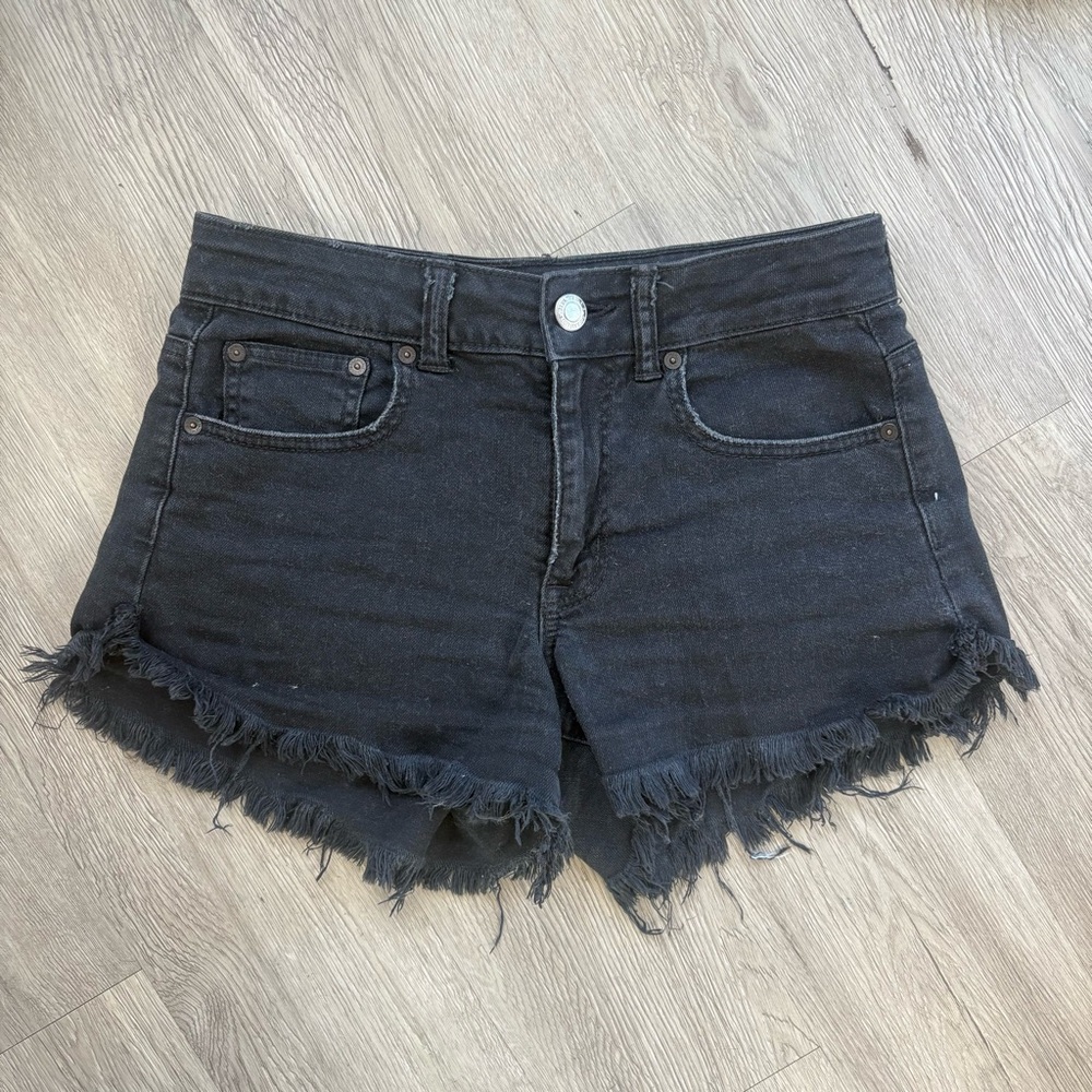 American Eagle Festival Black Denim Shorts